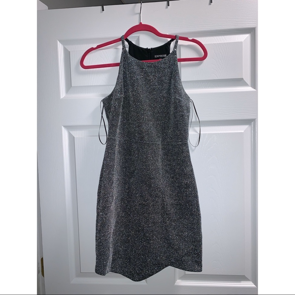 Sparkly silver dress from express